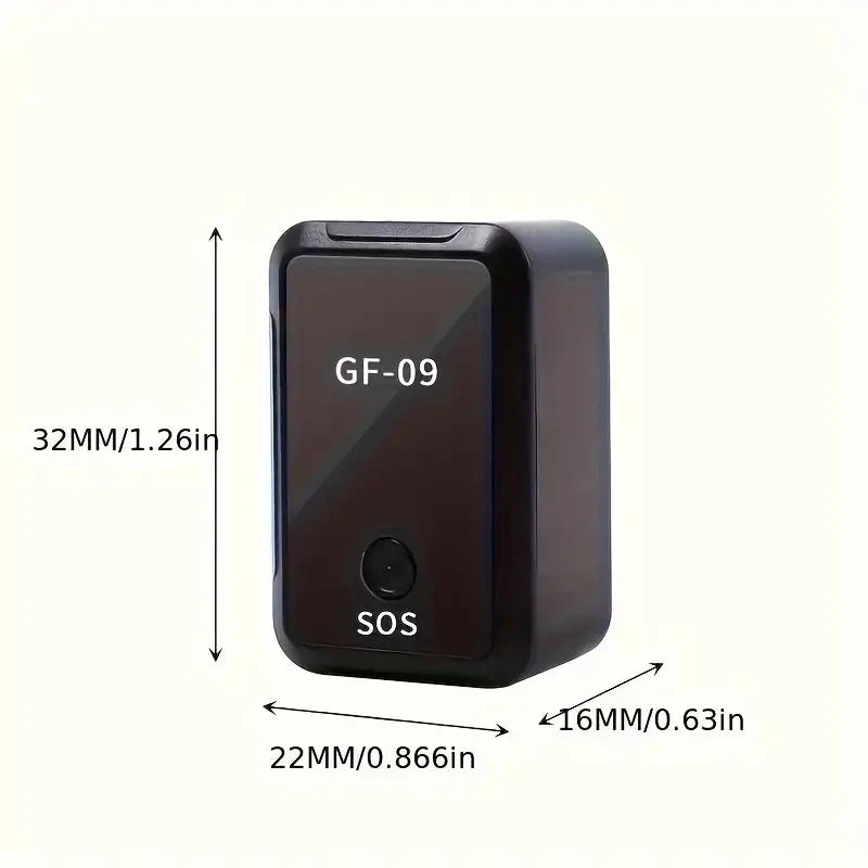 GF09 Mini GPS Tracker — Real-Time Car Locator with Voice Recording, Anti-Lost Positioner for Children, Pets & Dogs