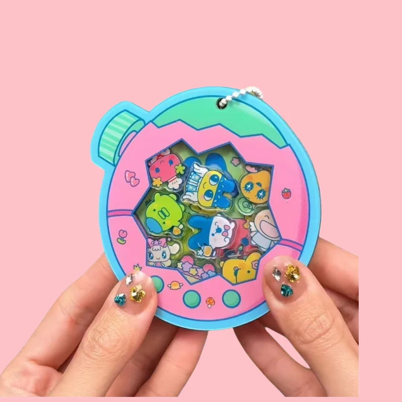 Bandai Tamagotchi Kuchipatchi Acrylic Keychain – Colorful Anime Cartoon Pendant for Bags and School Accessories