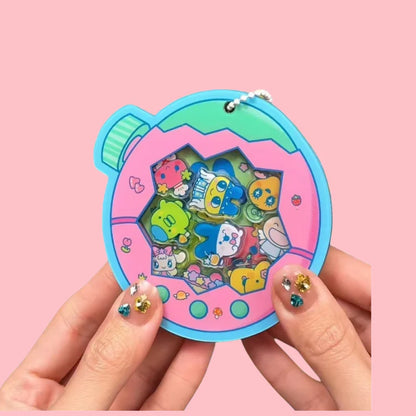 Bandai Tamagotchi Kuchipatchi Acrylic Keychain – Colorful Anime Cartoon Pendant for Bags and School Accessories
