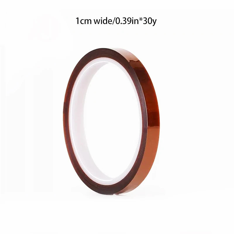30m Gold Finger High-Temp Polyimide Tape – Anti-Static PET Insulation Tape for Lithium Batteries, Multi-Size Options
