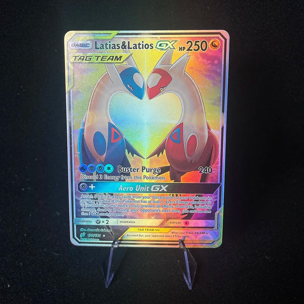 Anime PTCG Trading Cards - Vaporeon Clefairy EX Gengar VMAX Holographic Collectible Cards