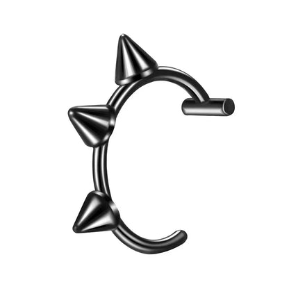 Stainless Steel Fake Nose Ring – Hoop Septum Rings, C-Clip Lip Ring, Non-Pierced Body Jewelry for Women