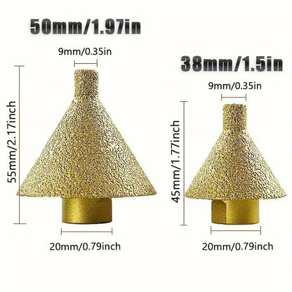 Diamond Chamfer Core Drill Bit - M10 M14 Enlarged Hole Beveling Grinding Tool for Granite, Marble, Tile & Stone Cutting