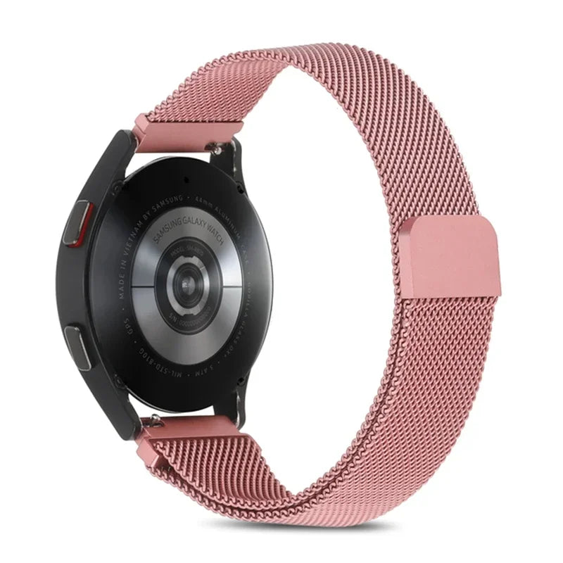 20mm/22mm Milanese Magnetic Loop Watch Strap – Compatible with Garmin Venu 2/3, Forerunner 55/158/165/245/255/265/645/745/965 Music
