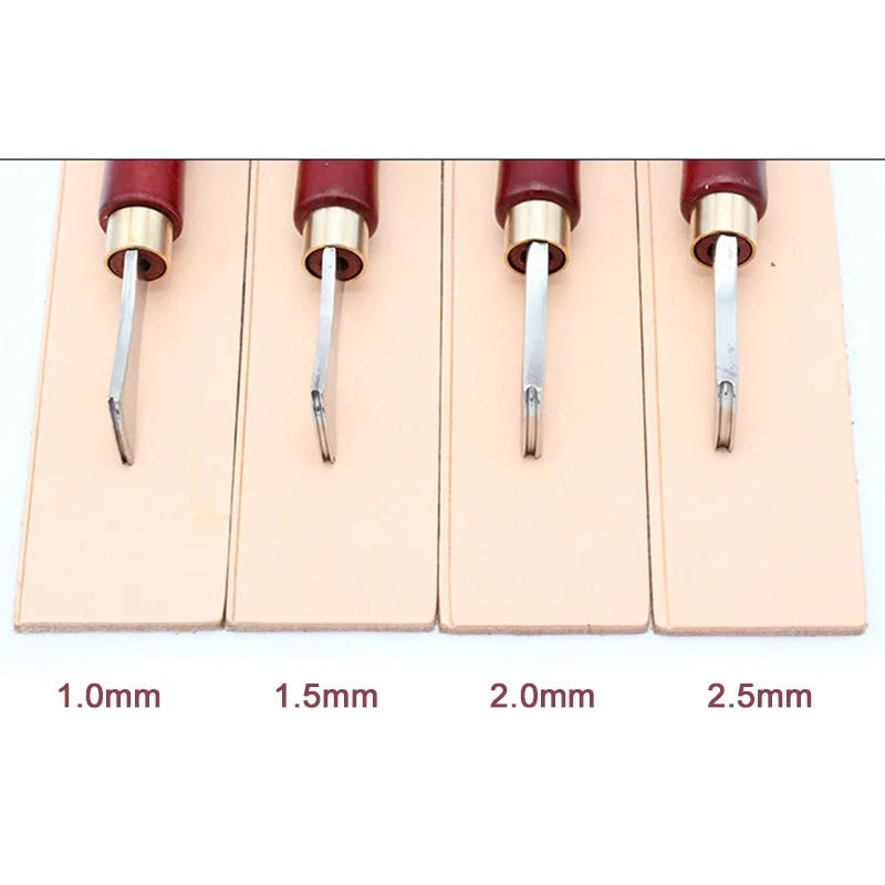 1PC Leather Edge Sector Shallow Groove Pressure Line Punch - Embedding Thread Leathercraft Tool