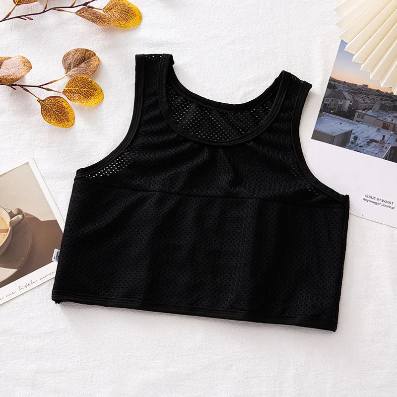 Hollow Out Breathable Chest Binder – Women’s Lesbian FTM Corset Vest, Summer Thin Tank Top Shaper Bustier