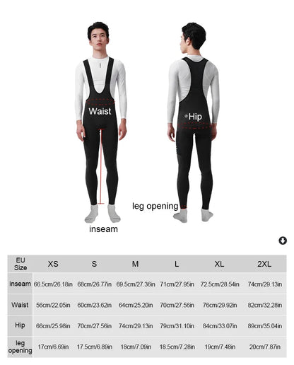 INBIKE Winter Cycling Bib Pants – Thermal Fleece 3D Padded MTB Bib Tights for Men, Cold Weather Cycling Clothing