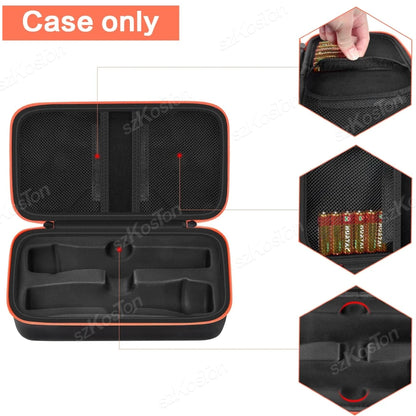 Portable EVA Wireless Microphone Carrying Case – Compatible with JBL Dual Mic System for Travel, Camping & Trips