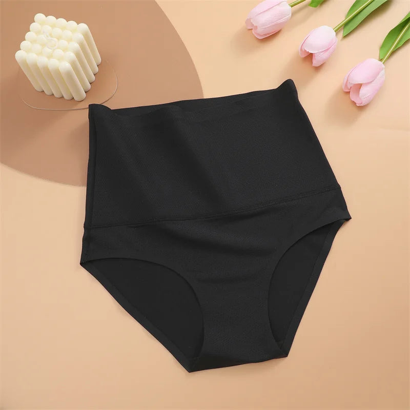 Seamless Women’s High Waist Shapewear Briefs, Ultra Breathable Silk-Like Slimming Underwear with Butt Lifting Corset Effect Pants