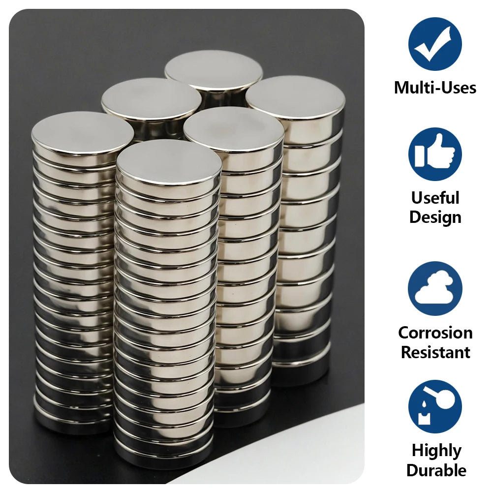 N35 Neodymium Magnets - Super Strong Round Permanent Fridge Magnets for DIY Projects & Crafts
