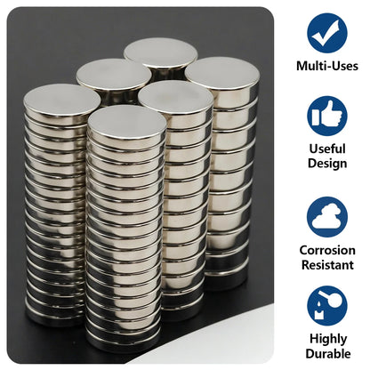 N35 Neodymium Magnets - Super Strong Round Permanent Fridge Magnets for DIY Projects & Crafts