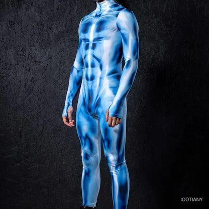 Mechanical Muscle Zentai Bodysuit — Men’s Halloween Punk Cosplay & Carnival Costume 2025