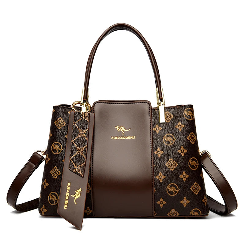Luxury Women’s Leather Handbag – Large Capacity Shoulder & Crossbody Designer Bag