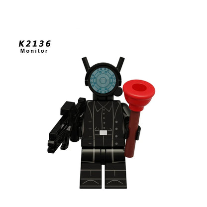 KDL Skibidi Toilet Man Anime Block Figures – TVMan, Titan, Cameraman & Speakerman Model Toy Gift for Kids