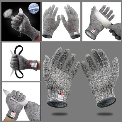 Grade 5 Cut Resistant Gloves – HPPE Safety Gloves for Kitchen, Glass Cutting & Gardening Protection