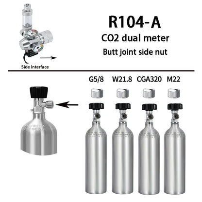 2024 DIY Aquarium CO2 Regulator – Electromagnetic Valve, Bubble Counter & Pressure Reducing Valve for Fish Tank CO2 Control System