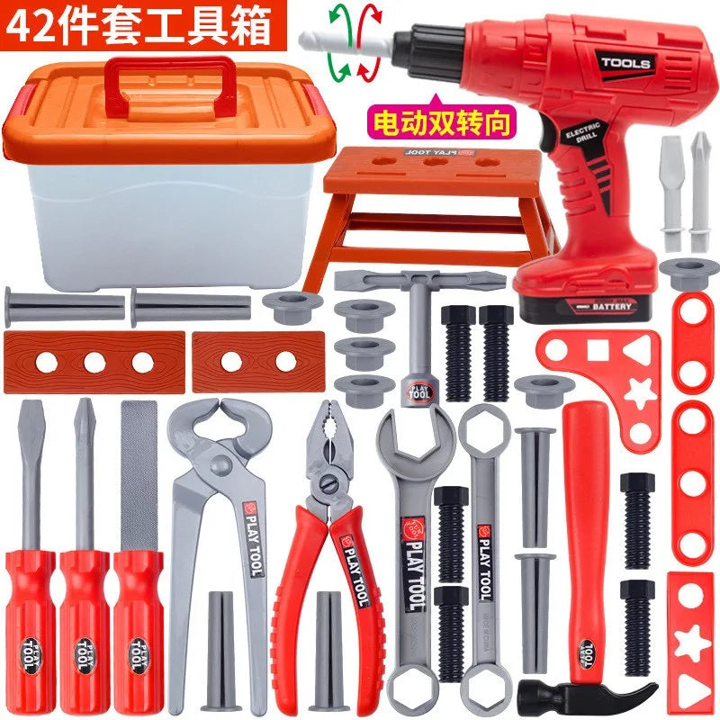 Kids Tool Set - Toy Drill Construction Pretend Play Kit for Toddler Boys & Girls Learning Gift
