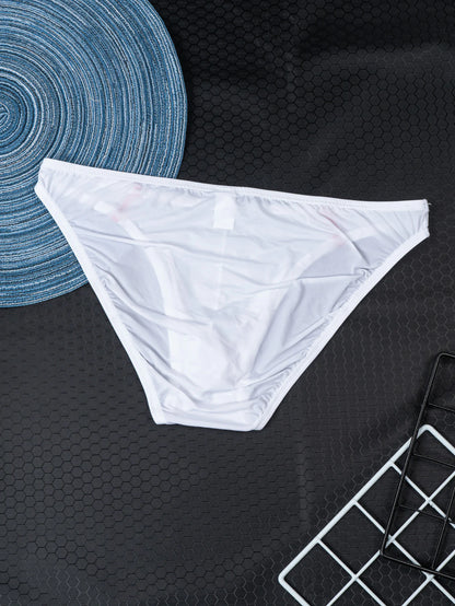 4-Pack Men’s High-Elastic Breathable Briefs – Soft U-Shaped Quick-Dry Underwear, Multi-Color Casual Comfort All-Season Fit