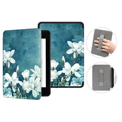 SA568B Leather Case for Kindle Paperwhite 12th Gen 2024 Signature Edition – 7-Inch Cover with Hand Strap & Auto Sleep