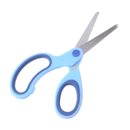 Kids Safety Scissors — Left-Handed Student Scissors with Sleeve for DIY, Paper Cutting & Stationery