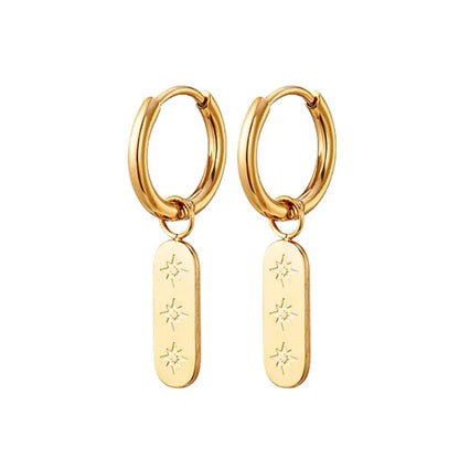 925 Sterling Silver Gold Tassel Earrings - Vintage Crystal Long Chain Hoop Jewelry for Women