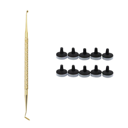 Dental Resin Filling Kit – Composite Light Cure Spatula & Molding Tools Set with Foam Pad Holder for Dentistry Use