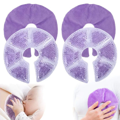 Breast Therapy Pads: Hot Cold Gel Pads for Breastfeeding Essentials & Postpartum Recovery - Nursing Pain Relief