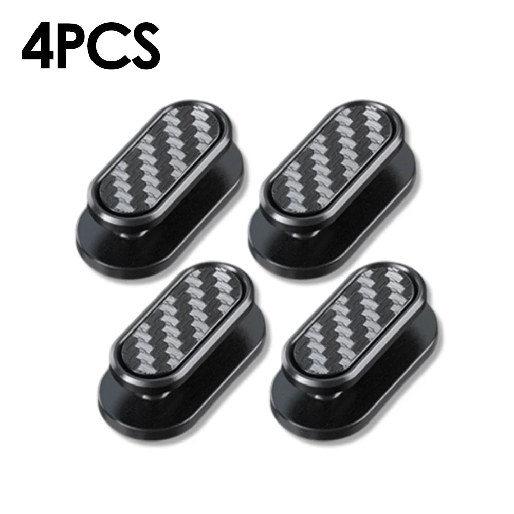 Car Invisible Small Hooks – Carbon Fiber Self-Adhesive Dashboard Wall Hook for USB Cable, Headphones, Keys, Car Interior Organizer