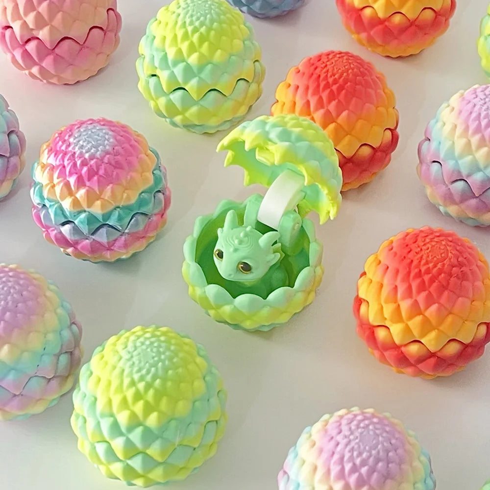3D Printed Dragon Egg Ornament with Mini Dragon Inside – Decorative Home & Desktop Decor for Furniture and Christmas