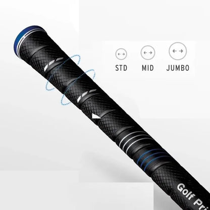 Golf Grip – Black Rubber Non-Slip, Available in Standard, Midsize, and Oversize Sizes