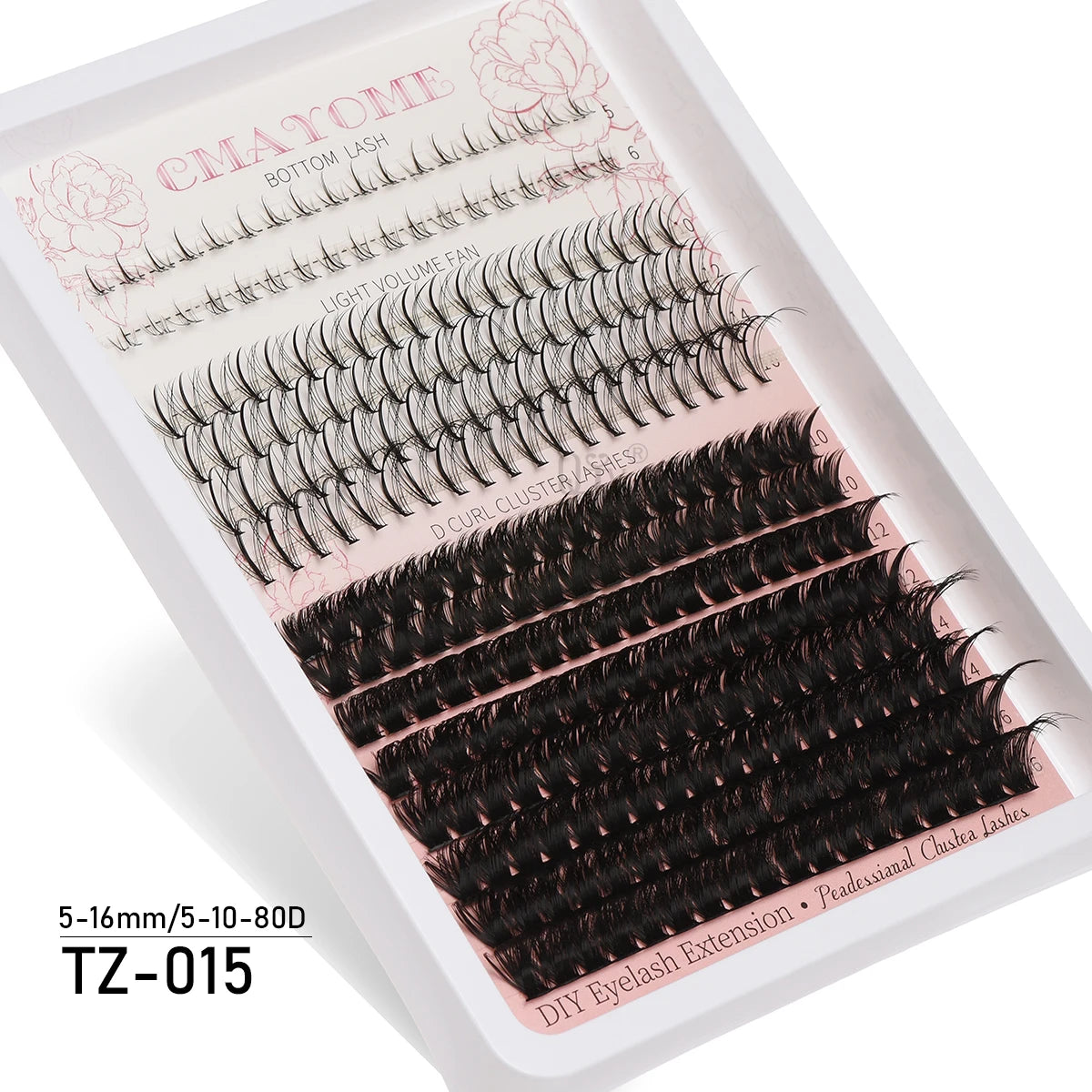 Individual Cluster Lashes – 20-100D Natural Look DIY Eyelash Extensions, 280pcs Mixed Tray Volume Lashes