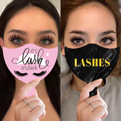 2PCS Eyelash Technician Photo Prop Cards — Soft PVC Handheld Lash Beauty Display Tools for Salon & Social Media