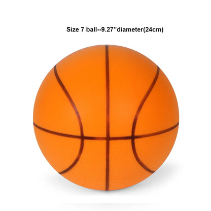 Silent Dribbling Indoor Basketball – Foam Ball Size 3/5/7, High Bounce, Noiseless & Non-Deforming