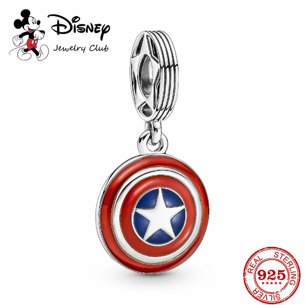 New 925 Sterling Silver Mickey Minnie Vinnie Charm – Beaded Fit for Original Pendant Bracelet, DIY Ladies Jewelry