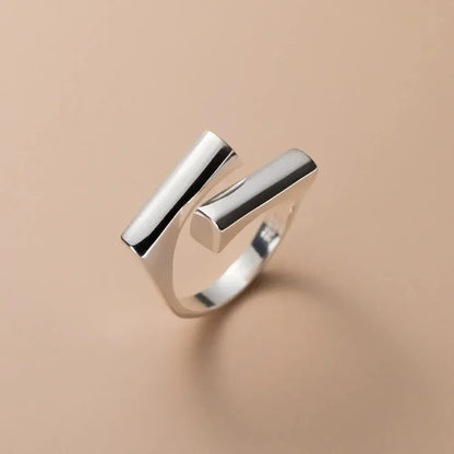 925 Sterling Silver Open Ring - Simple Vintage Handmade Finger Jewelry for Women, Party & Everyday Wear