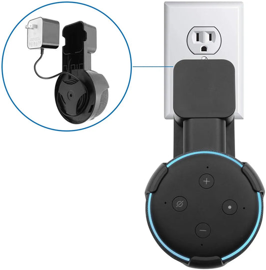 Speaker Wall Mount Holder for Alexa Echo Dot 3rd Gen – Screwless Cable Management Stand Hanger for Indoor Sound Box