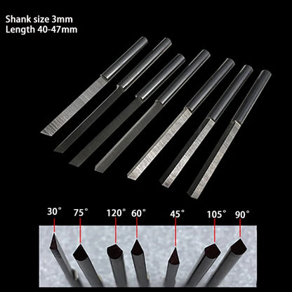 Tungsten Steel Engraving Cutter Set – Pneumatic Graver Jewelry Tools with Triangle & Spatula Blades for DIY Metal Crafting