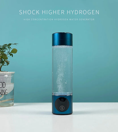 BlueVida 8th Gen Nano Hydrogen Water Generator Bottle - DuPont SPE/PEM Hydrogenator with H2 Inhaler & Touch Button