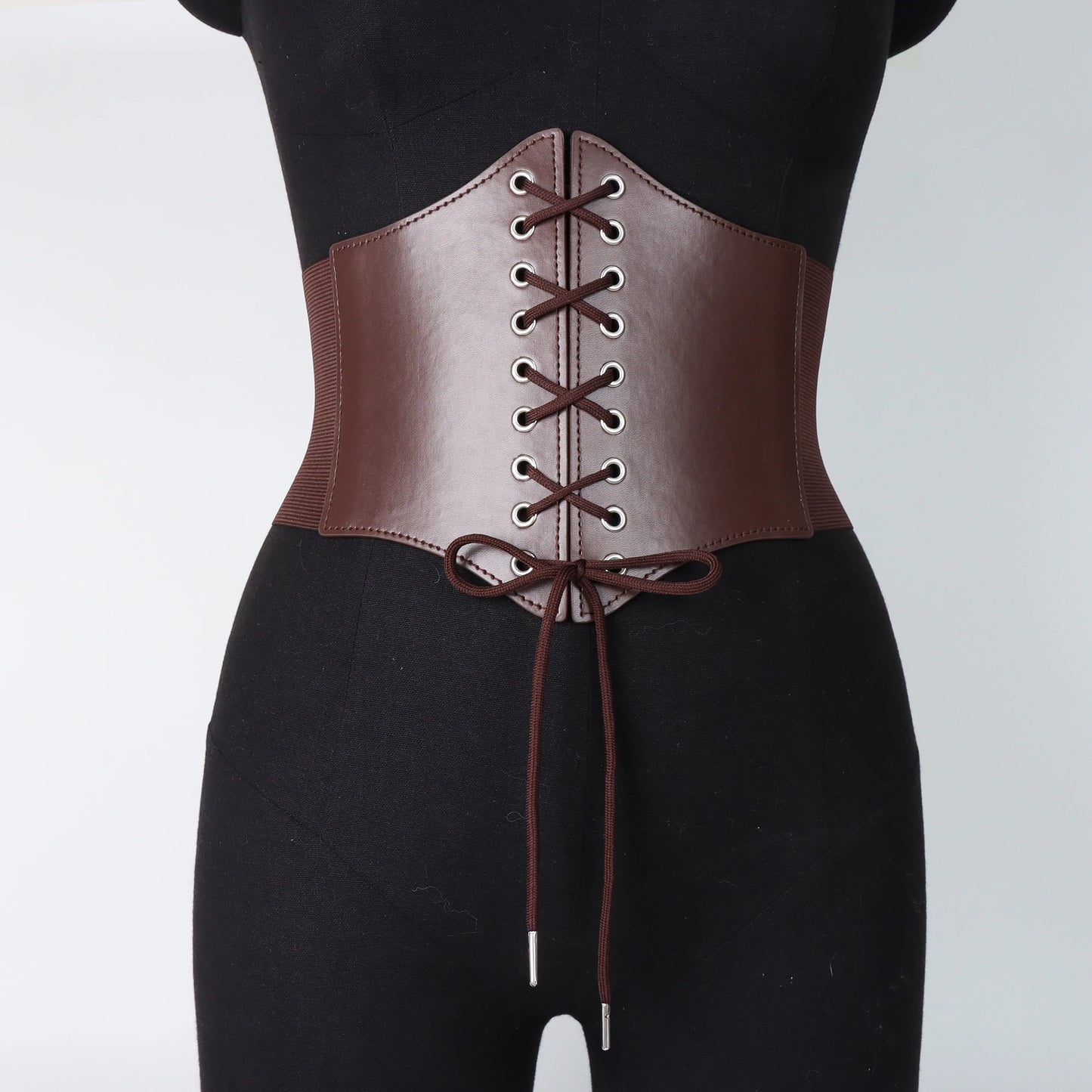 Medieval Wide Leather Armor Belt - Steampunk Waist Costume Accessory for Men & Women, Viking Knight Antique Waistband for LARP & Cosplay