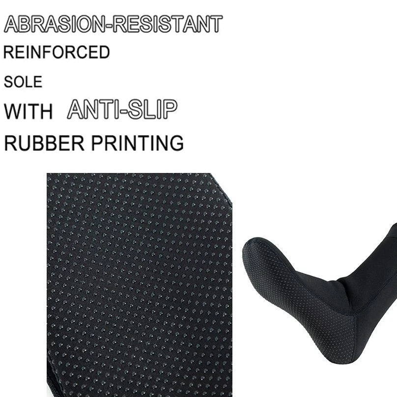 3mm/5mm Neoprene Diving Socks – Non-Slip, Warm Patchwork Wetsuit Shoes for Adults, Surfing, Swimming & Snorkeling Boots