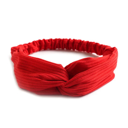 Women Cross Top Knot Headband – Elastic Soft Solid Color Hair Bands, Twisted Knotted Headwrap, Hair Accessories for Girls