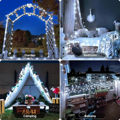 LED Waterproof Christmas Fairy Lights – 5/10/20M Outdoor String Lights for Garden, Tree, Home, Halloween, and Holiday Decoration