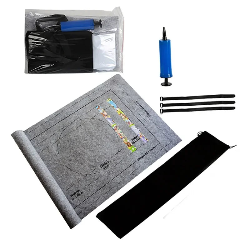 Puzzles Pad Roll-Up Felt Mat – Portable Playmat for Up to 1500-Piece Jigsaw Puzzle (Mat Only)