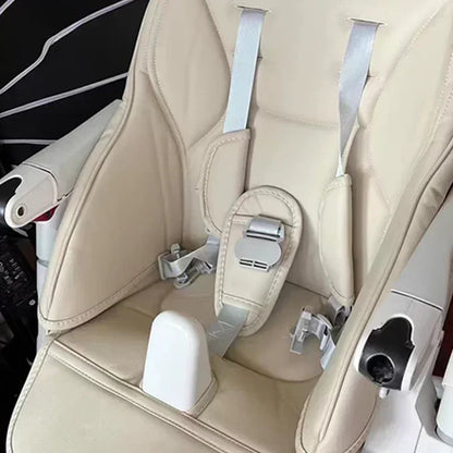 Baby Stroller Leather Cushion Seat Cover, PU Composite Sponge Padded Baby Dining Chair Protector, Comfortable Stroller Seat Accessories