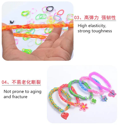 Creative Rainbow Loom Bands Set – Colorful DIY Rubber Bracelet Making Kit for Girls’ Crafts and Birthday Gifts
