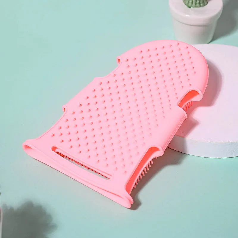 Japanese Silicone Bathing Brush – Cute Massage & Exfoliating Gloves for Pets and Body Scrubbing