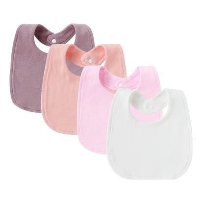 4Pcs Baby Bibs – Cotton Newborn Bibs for Girls & Boys, Infant Accessories, Toddler Saliva Towels for Baby Care