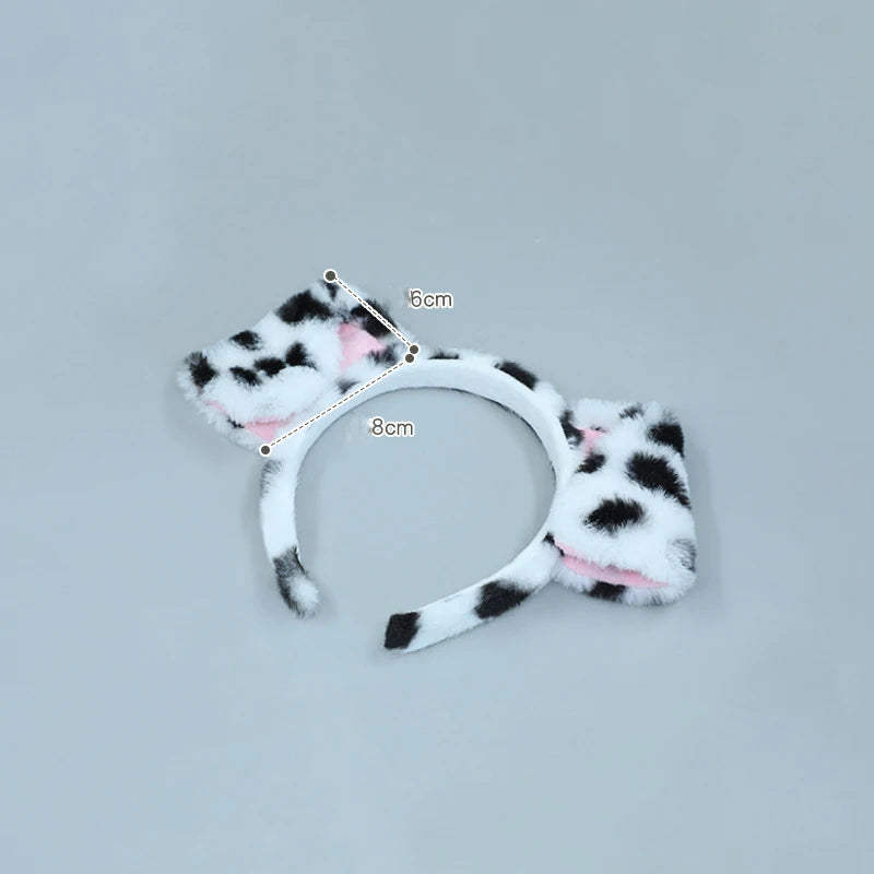 Folded Dog Ear Hairband - Kawaii Cartoon Puppy Cosplay Headwear for Students & Dog Lovers