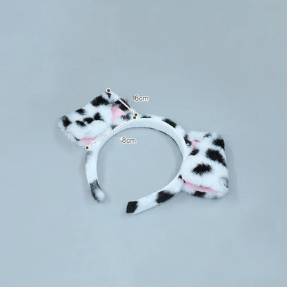 Folded Dog Ear Hairband - Kawaii Cartoon Puppy Cosplay Headwear for Students & Dog Lovers