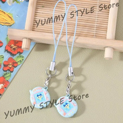 Mini Tamagotchi Alloy Keychain Pendant - Kawaii Miniature Virtual Pet Charm for Phones, Dolls and DIY Decorations